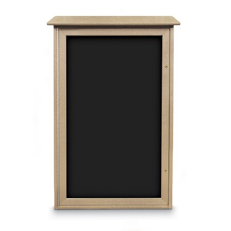 United Visual Products Indoor Enclosed Combo Board, 72"x36", White Frame/Black Porc & Pearl UVCB7236W-BLKPORC-PEARL